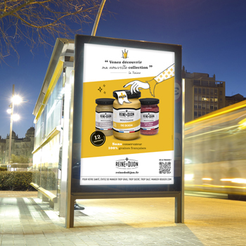 Création de campagne d'affichage pour Reine de Dijon