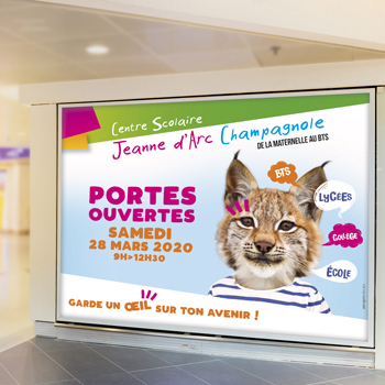 Création d'une affiche publicitaire pour le Centre Scolaire Jeanne d'Arc