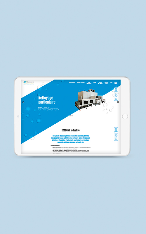 Création d'un site web pour ECOBOME Industrie