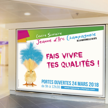 Création d'une campagne d'affichage pour le CFA La Jeanne