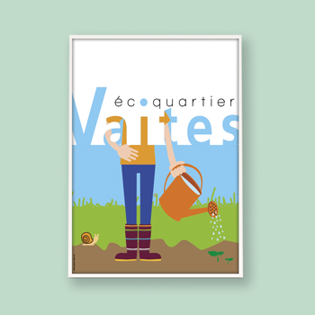 Création d'une affiche pour l'éco-quartier des Vaites à Besançon
