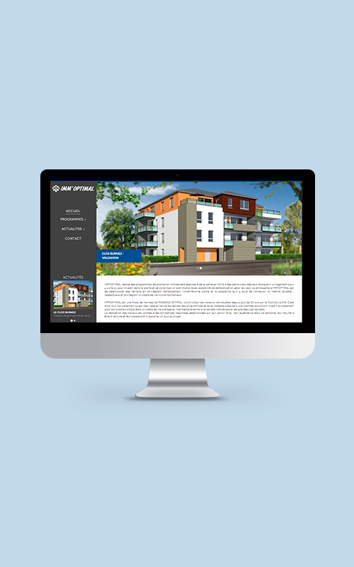 Création d'un site web pour Imm'optimal