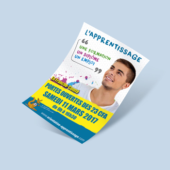 Création d'une affiche / flyer pour les Recontres de l'apprentissage en Franche-Comté