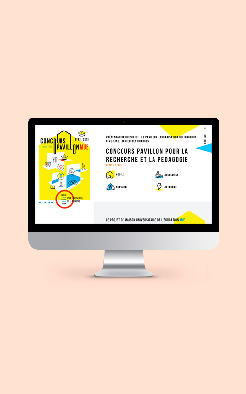 Création d'une landing page pour le concours Pavillon MUE