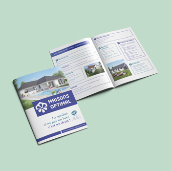 Création d'un livret de présentation pour les les maisons Optimal