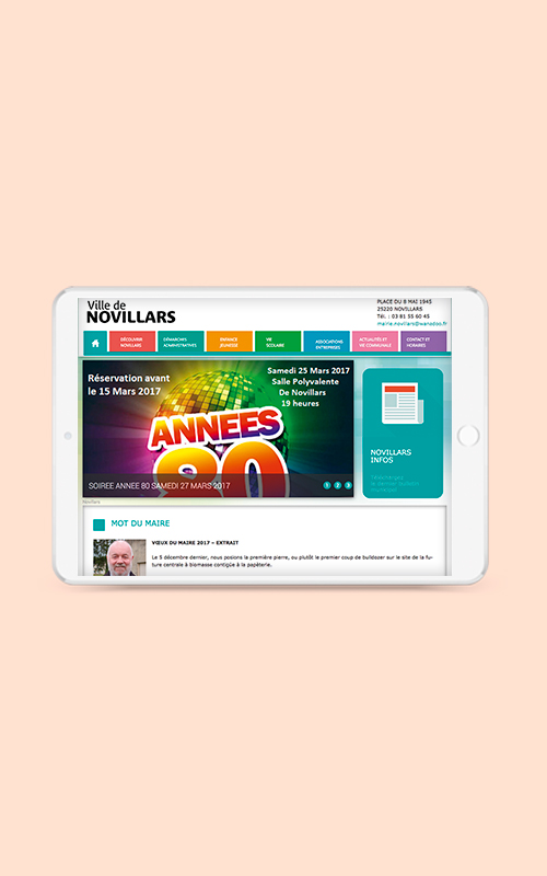 Création d'un site internet pour la ville de Novillars