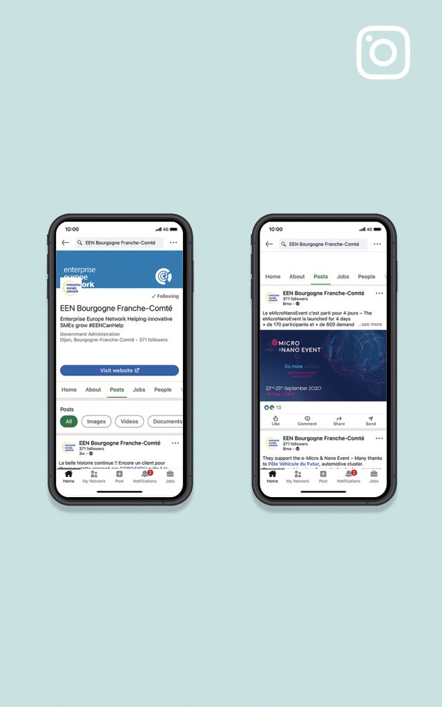 Création d'un compte LinkedIn pour EEN BFC