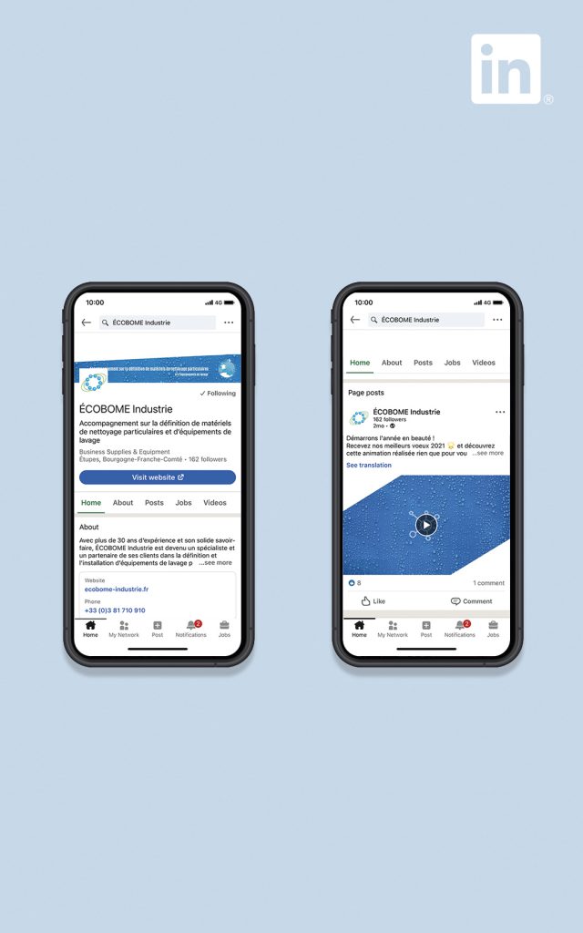Création d'un compte LinkedIn pour Ecobome